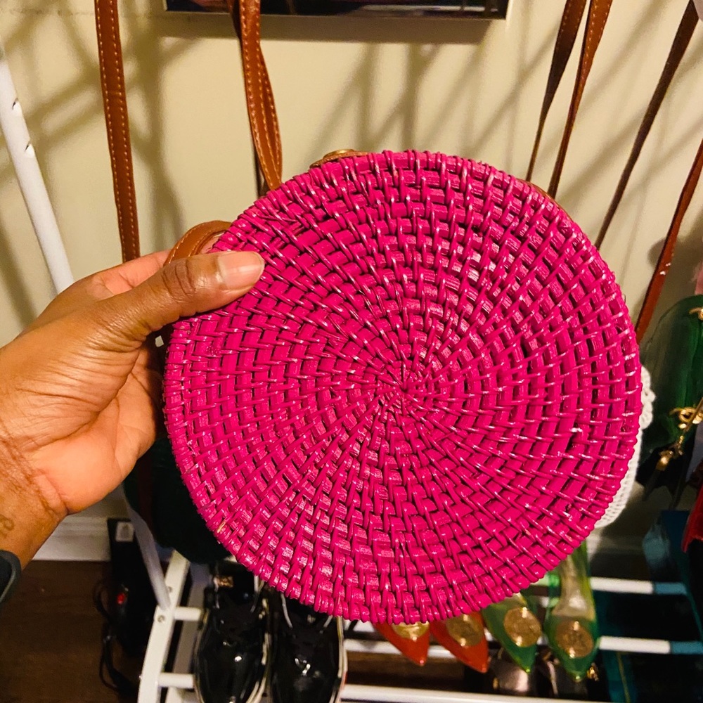 Straw basket fashion bag